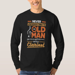 T-shirt Basse Clarinet Clarinetist Joueur Clarinet Vieux H