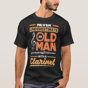 T-shirt Basse Clarinet Clarinetist Joueur Clarinet Vieux H