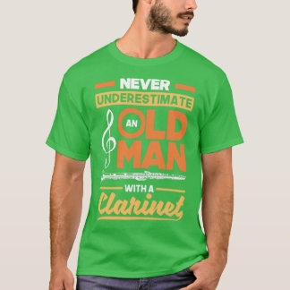 T-shirt Basse Clarinet Clarinetist Joueur Clarinet Vieux H