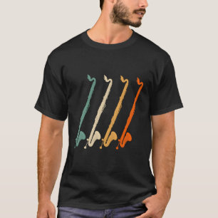 T-shirt Basse de bande de Marching rétro Clarinet