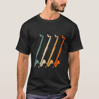 T-shirt Basse de bande de Marching rétro Clarinet