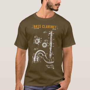 T-shirt Basse de l'instrument de musique Clarinet Woodwind