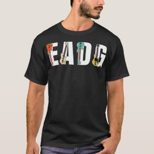 T-shirt Basse électrique EADG Cool Guitare Rock Music Play