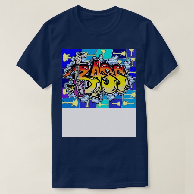 T-shirt basse graffiti bleu (Design devant)