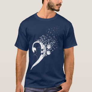 T-shirt Basse Guitare Lecteur Baid Bass Clef Musicien