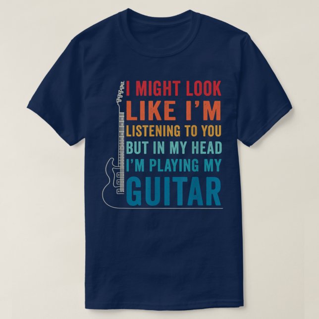 T-shirt Basse Guitare Lecteur Baid Guitariste Musique Inst (Design devant)