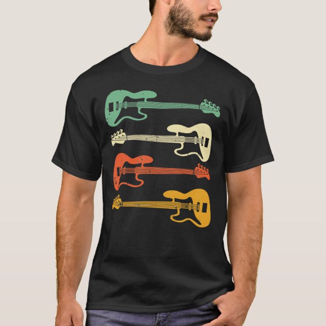 T-shirt Basse Guitare Lecteur Baid Guitariste Pics Musicia (Devant)