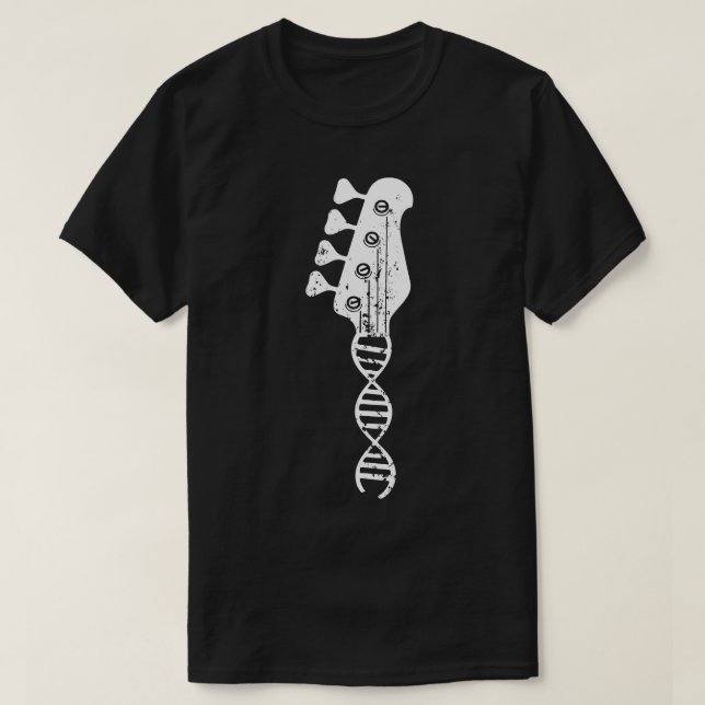 T-shirt Basse Guitare Lecteur Bhelp Chemise ADN Guitare Ba (Design devant)