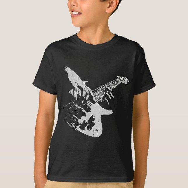 T-shirt Basse Guitare Lecteur Cadeau Baid (Devant)