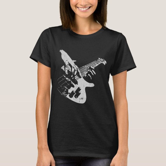 T-shirt Basse Guitare Lecteur Cadeau Baid (Devant)