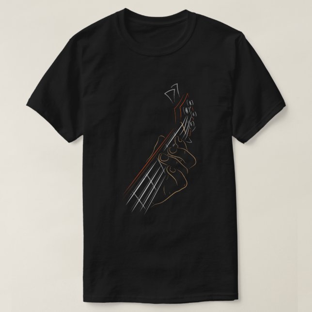 T-shirt Basse Guitare Lecteur Musique Guitariste Musicien  (Design devant)