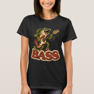 T-shirt Basse Guitare Poisson - Drôle Bassiste Musicien De
