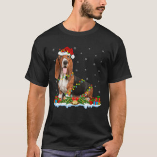 T-shirt Basset Hound Amoureux des chiens Matching Père Noë