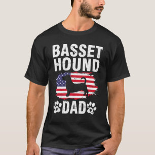 T-shirt Basset Hound Chiens Papa Joyeux Père Day Chiens Pa