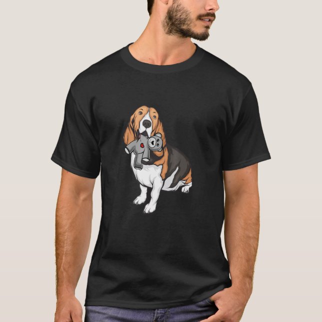 T-shirt Basset Hound farci animal (Devant)