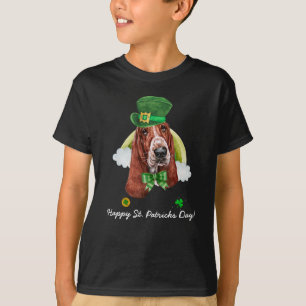 T-shirt Basset Hound Gold St. Patricks Day