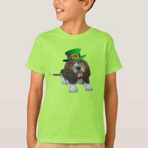 T-Shirt Basset Hound Happy St. Patrick's