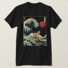 Basset Hound Japonais Kanagawa Vague Surf drôle Ch