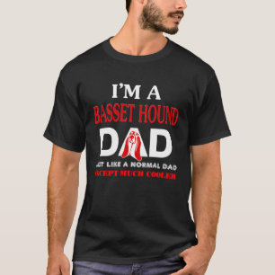 T-shirt Basset Hound Papa Comme Papa Normal Sauf