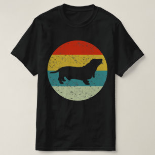T-shirt basset hound rétro vintage silhouette les années 7