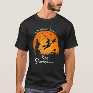 T-shirt Basset Hound Rides Shotgun Chien Party
