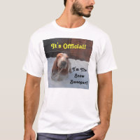 T-Shirt Basset Hound Snow Sweeper