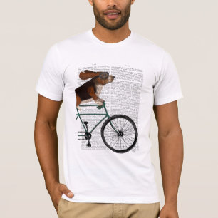 T-shirt Basset Hound sur bicyclette