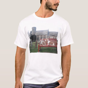T-Shirt Basset Hound Visitng Mr Bones