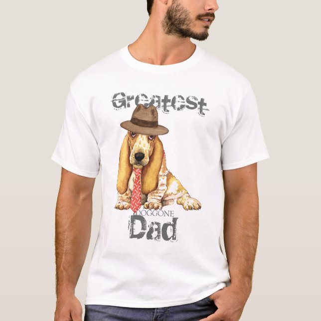 T-shirt Basset papa (Devant)