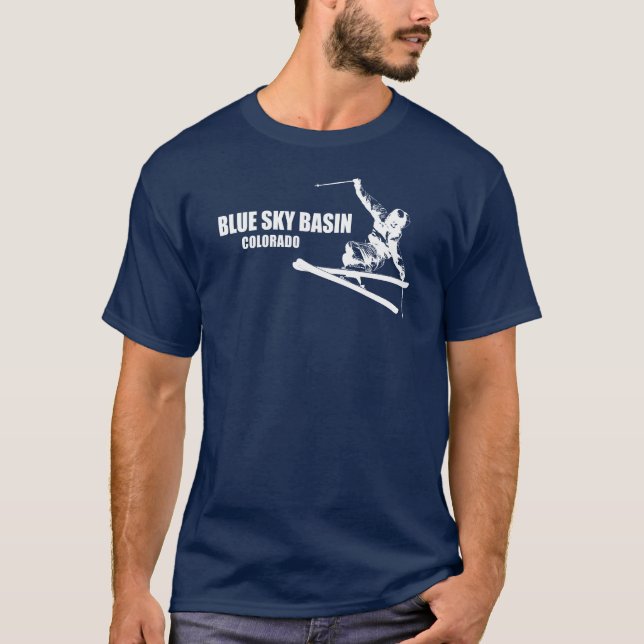 T-shirt Bassin Blue Sky Colorado Skier (Devant)