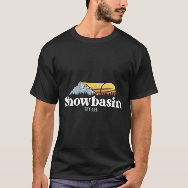 T-shirt Bassin de neige, UTAH, Ski Randonnée de snowboard (Devant)