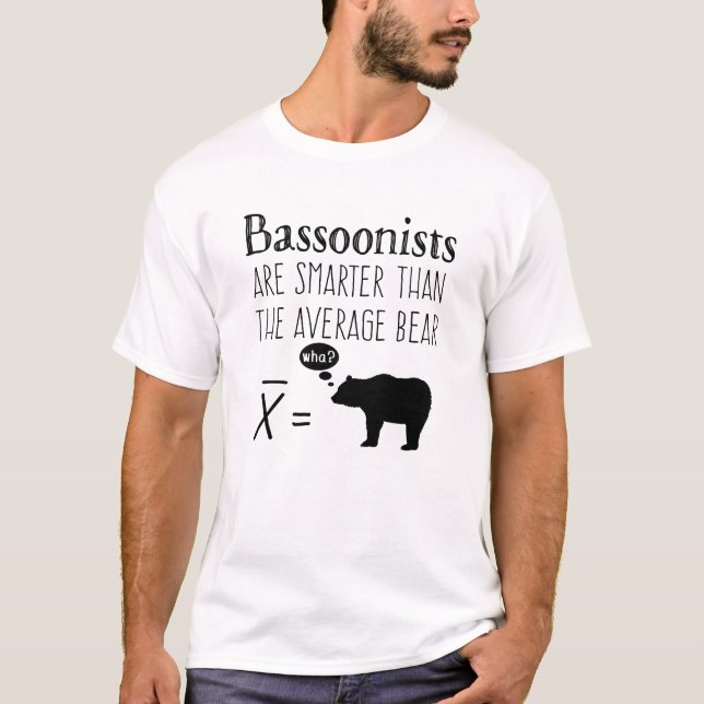 T-shirt Bassoon drôle - Ours moyen (Devant)