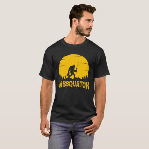 T-shirt Bassquatch Bigfoot Sasquatch Pêche sous la pleine