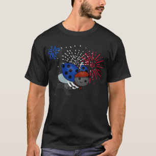 T-shirt Bastille Day Ladybug, sourire