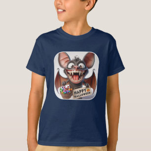 T-shirt Bat avec panier à bonbons, par Natasha Us