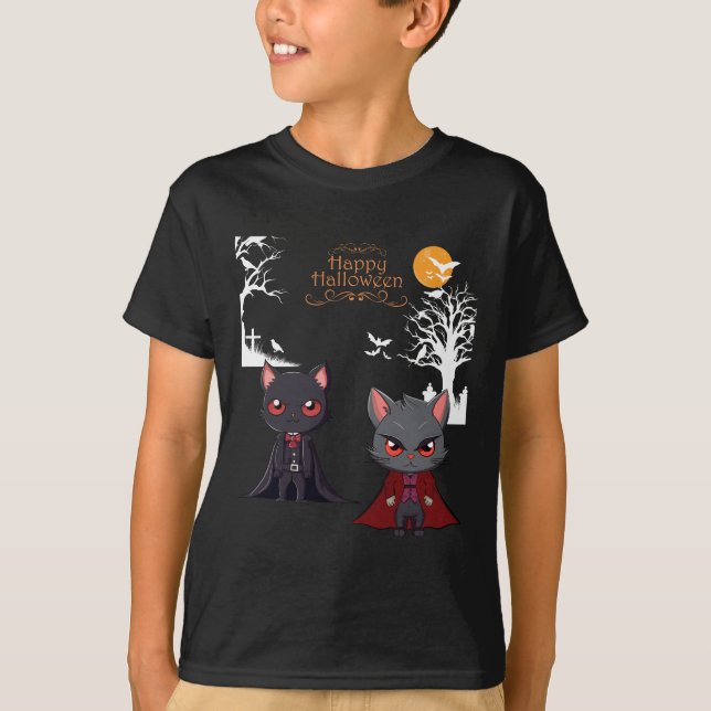 T-shirt Bat d'Halloween mignonne (Devant)