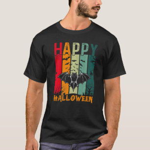 T-shirt Bat Girls Boys Retro Style Halloween Diner