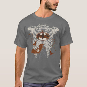 T-shirt Bat Symbol Ribcage Vintage Collage