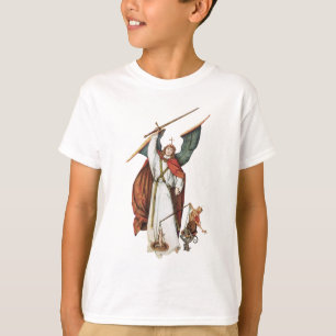 T-shirt Bataille d'angle du guerrier de Dieu de le bien et
