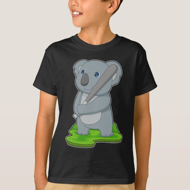 T-shirt Bataille de baseball de Koala (Devant)
