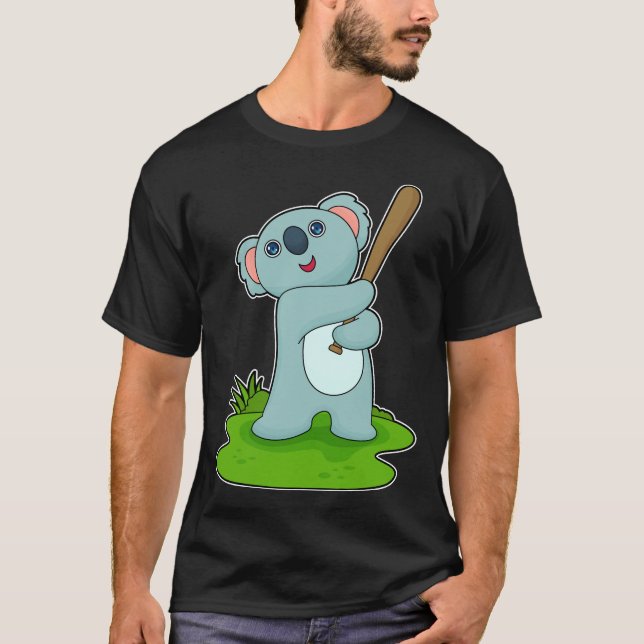 T-shirt Bataille de baseball de Koala (Devant)