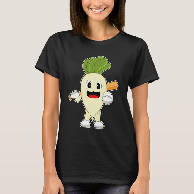 T-shirt Bataille de baseball de Radish (Devant)