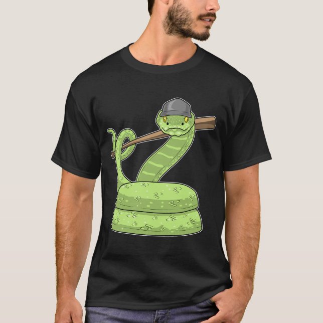 T-shirt Bataille de baseball de serpent (Devant)