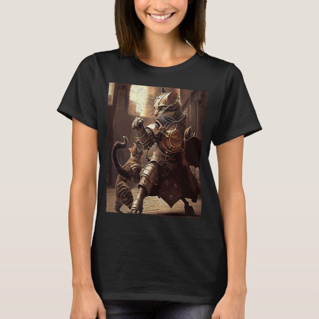 T-shirt Bataille de chats Steampunk (Devant)