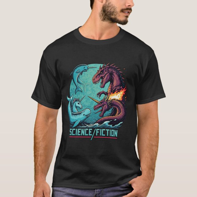 T-shirt Bataille de science et de fiction en mer (Devant)
