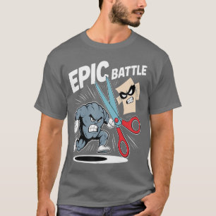 T-shirt Bataille épique drôle famille Pierre Feuille Cisea
