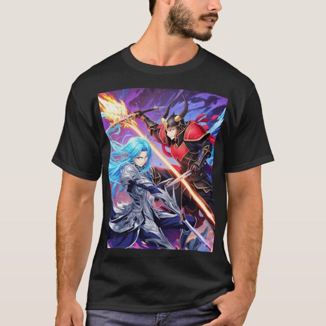 T-shirt Bataille légendaire : lumière et feu (Devant)