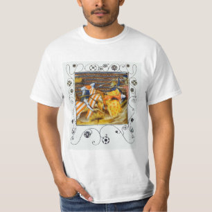 T-SHIRT BATAILLE MÉDIÉVALE, COMBATTANTS CHEVALIERS HORSEBA