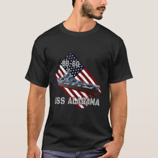 T-shirt Bataillon USS Alabama BB-60 _ Combat Warship Vete