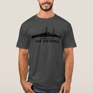 T-shirt Bataillon USS Arizona Silhouette En Mémoire